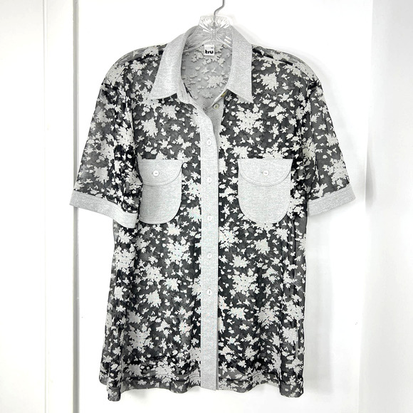 Y2K Tru women's sheer blouse size 40 see description for measurements - Picture 1 of 6